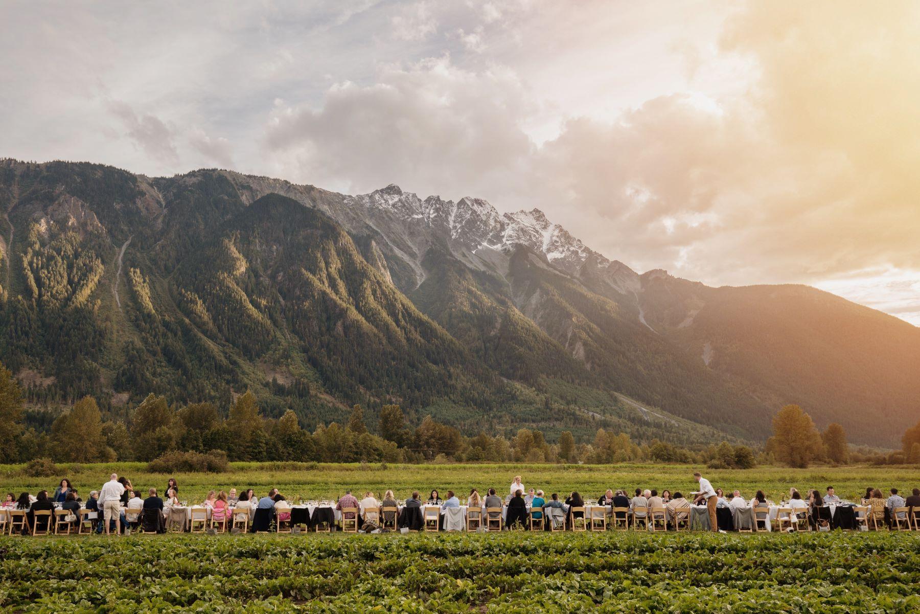 long dinner mountain side